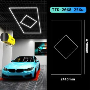 Hexagon (TTK-2068) 256w Tuning Atölye LED aydınlatma tavan ve duvar için. Araç bakım ışıkları, garaj detaylandırma aydınlatma çözümleri 01