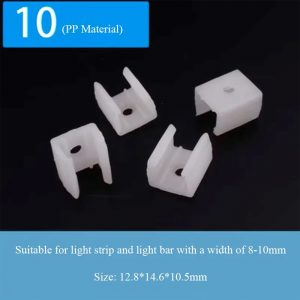 5/10/50 adet Neon LED Esnek Şerit Işık tutucu Kelepçeleri - PP/PC Şeffaf Beyaz Plastik Montaj Klipsleri çizgi yapış bağlantı 18