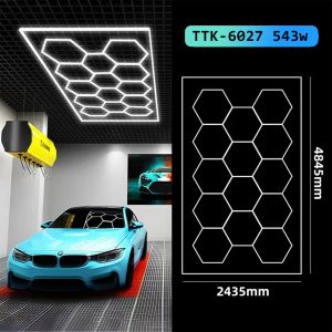 Hexagon (TTK-6027) Tuning Atölye LED aydınlatma tavan ve duvar için. Araç bakım ışıkları, garaj detaylandırma aydınlatma çözümleri 01