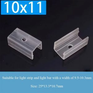 5/10/50 adet Neon LED Esnek Şerit Işık tutucu Kelepçeleri - PP/PC Şeffaf Beyaz Plastik Montaj Klipsleri çizgi yapış bağlantı 23