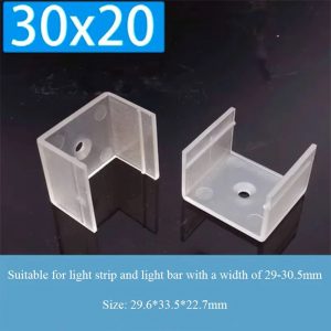 5/10/50 adet Neon LED Esnek Şerit Işık tutucu Kelepçeleri - PP/PC Şeffaf Beyaz Plastik Montaj Klipsleri çizgi yapış bağlantı 36