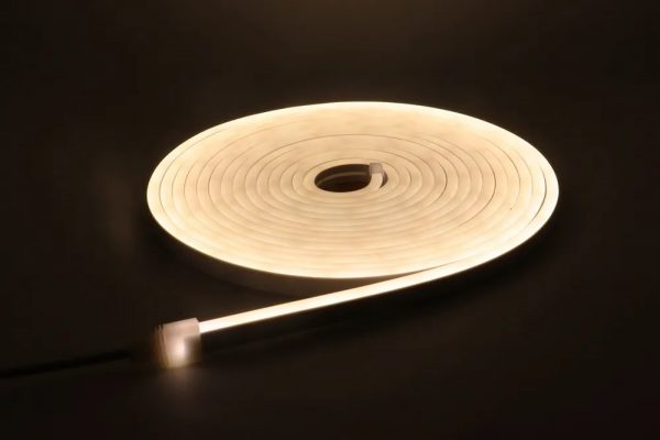 Neon LED şerit 5metre (Sıcak beyaz) LED zincir bandı hortum esnek dekoratif aydınlatma ışık 12V 10W (1. Gen.) 01
