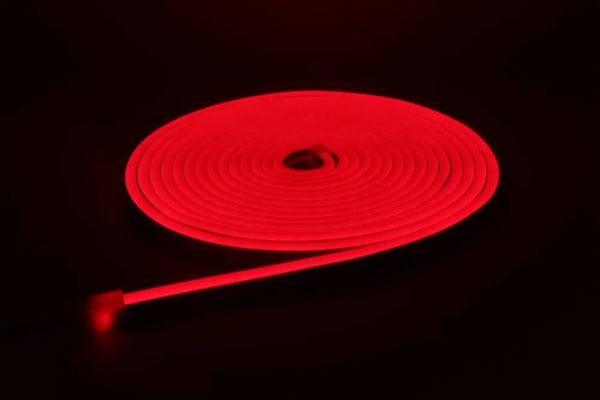 Neon LED şerit 5metre (Kırmızı) LED zincir bandı hortum esnek dekoratif aydınlatma ışık 12V 10W (1. Gen.) 01