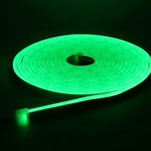 Neon LED şerit 5metre (Yeşil) LED zincir bandı hortum esnek dekoratif aydınlatma ışık 12V 10W (1. Gen.) 01