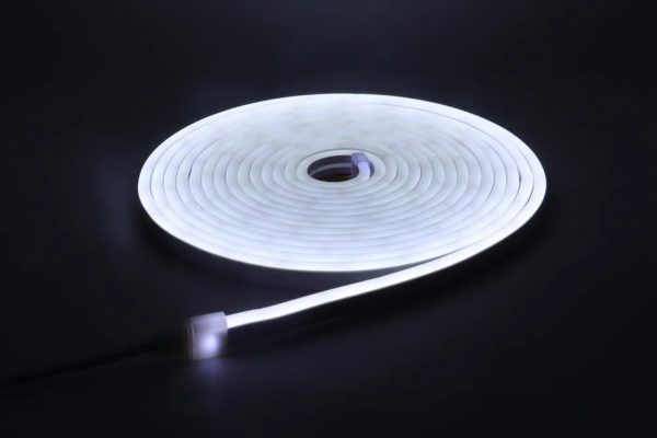 Neon LED şerit 5metre (Soğuk beyaz) LED zincir bandı hortum esnek dekoratif aydınlatma ışık 12V 10W (1. Gen.) 01