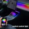 Tesla Modeli için 3 - Y Araba RGB Ortam Işığı, Hava Çıkışı, LED Dekoratif Işık, Dashboard Aydınlatma Şeridi App Kontrolü ile 20