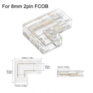 4 adet şeffaf L şekli kapak konnektörleri 2pin 8mm/10mm DIM 3pin 4pin 10mm CCT/RGB/FCOB/FOB/COB LED şerit işıklar lehimsiz bağlantı 07