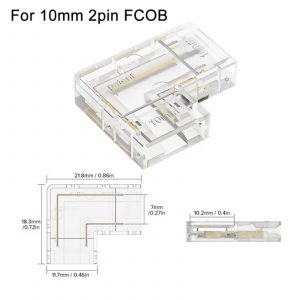 4 adet şeffaf L şekli kapak konnektörleri 2pin 8mm/10mm DIM 3pin 4pin 10mm CCT/RGB/FCOB/FOB/COB LED şerit işıklar lehimsiz bağlantı 08